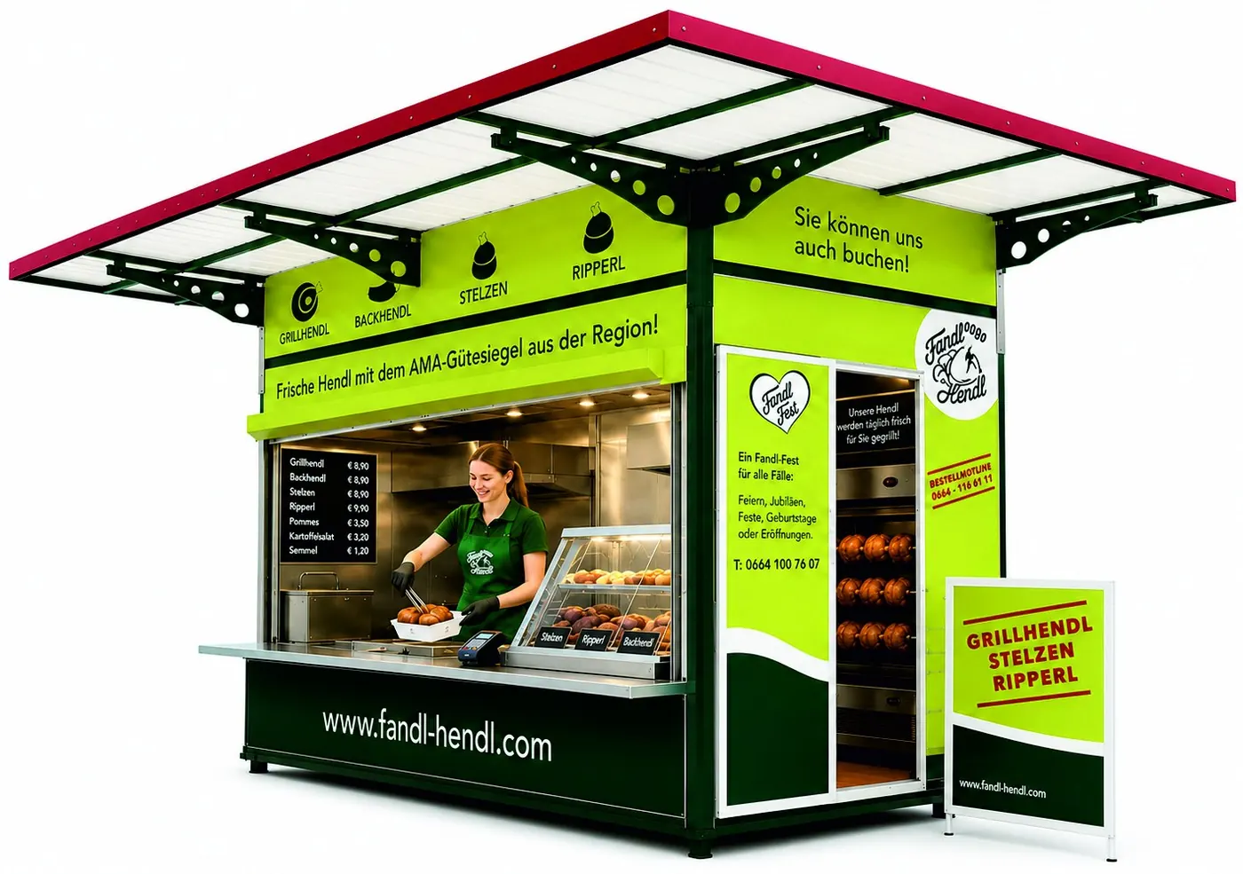 Offener Pavillon-Verkaufsstand